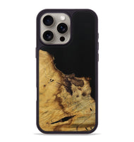 iPhone 16 Pro Max Wood Phone Case - Josefita (Pure Black, 728493)