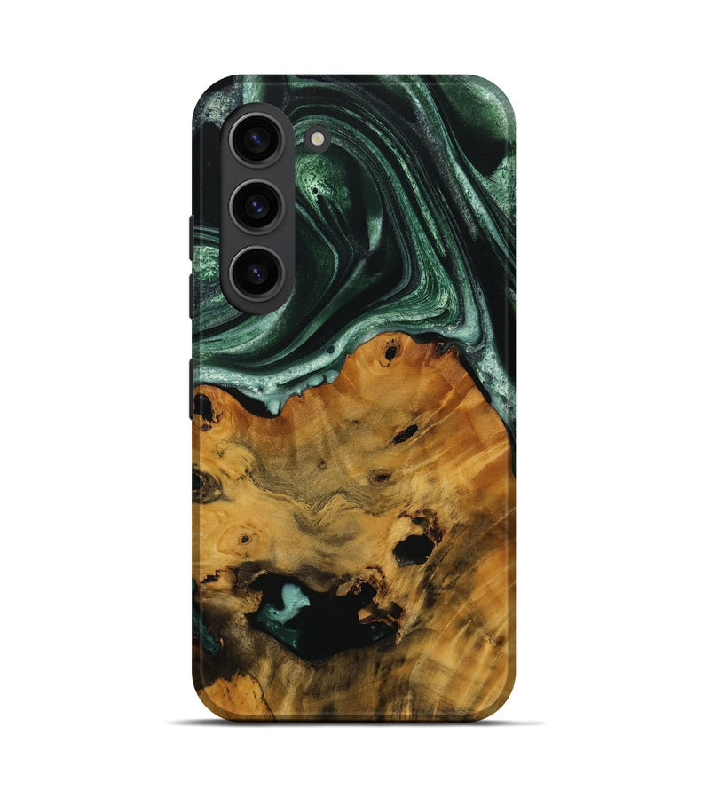 Galaxy S23 Wood Live Edge Phone Case - Lyndell (Green, 728522)