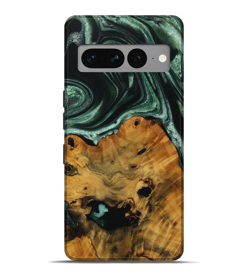 Pixel 7 Pro Wood Live Edge Phone Case - Lyndell (Green, 728522)