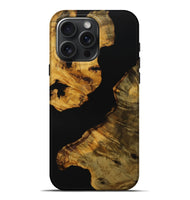 iPhone 16 Pro Max Wood Live Edge Phone Case - Cloyd (Pure Black, 728526)