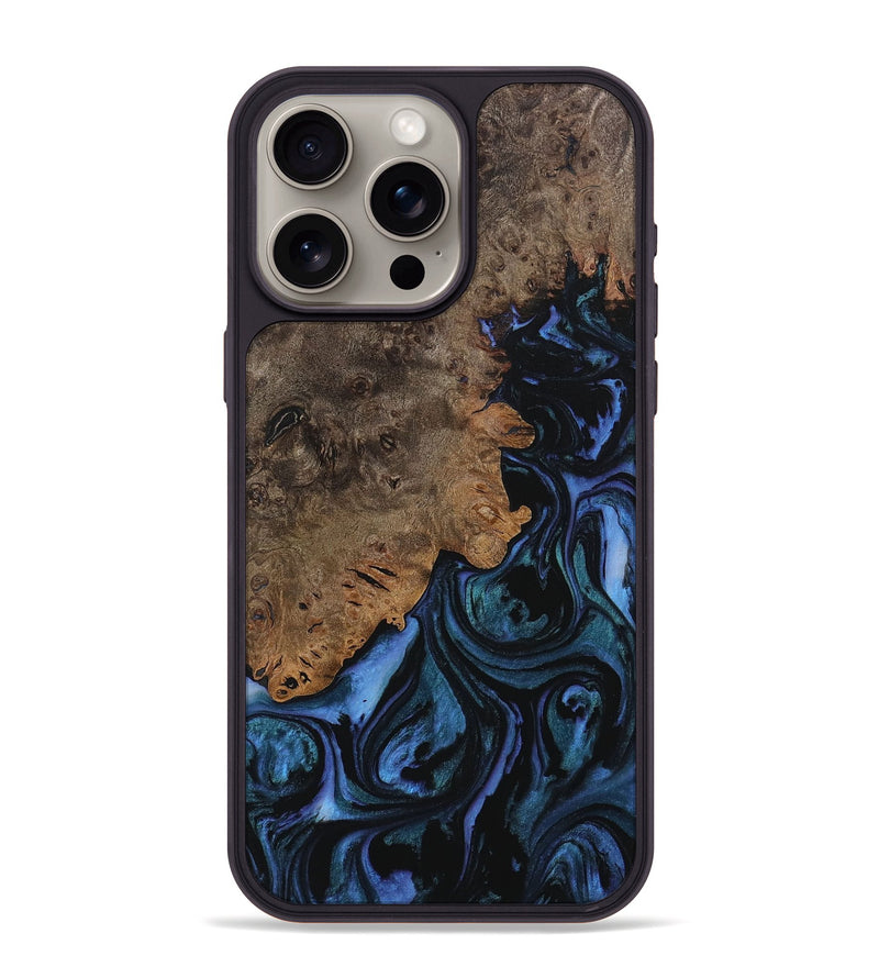 iPhone 15 Pro Max Wood Phone Case - Giralda (Blue, 728551)