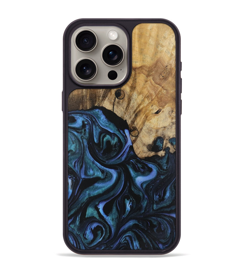 iPhone 15 Pro Max Wood Phone Case - Lassie (Blue, 728552)