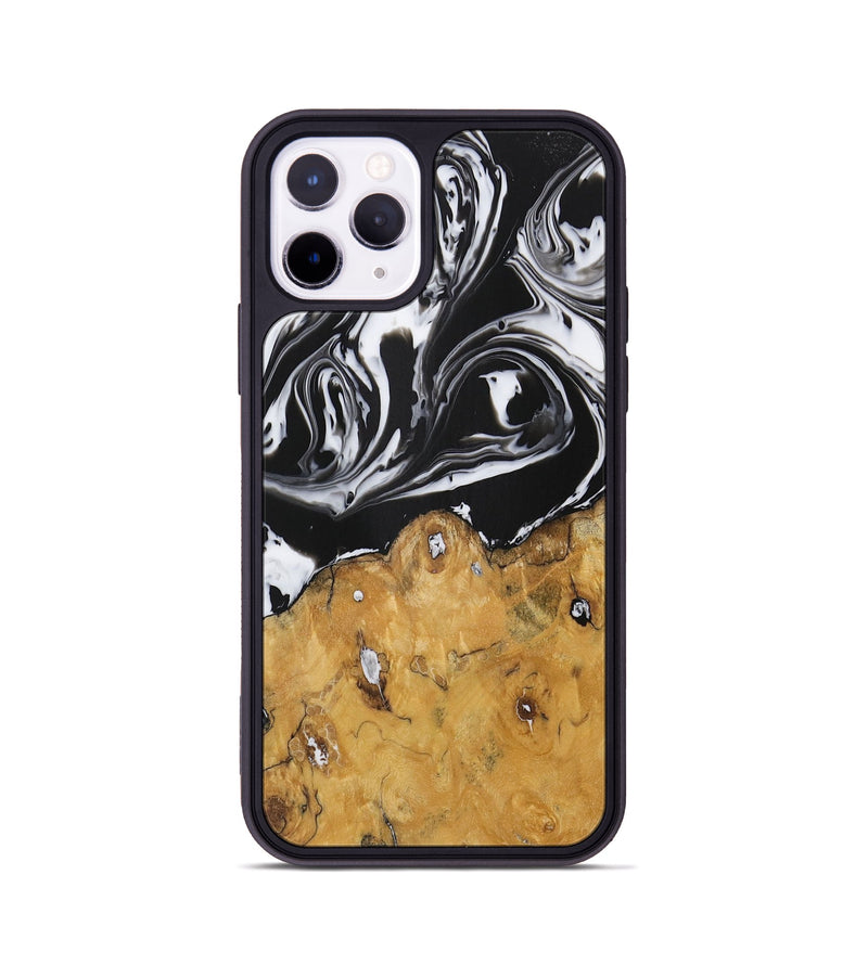 iPhone 11 Pro Wood Phone Case - Alis (Black & White, 728603)