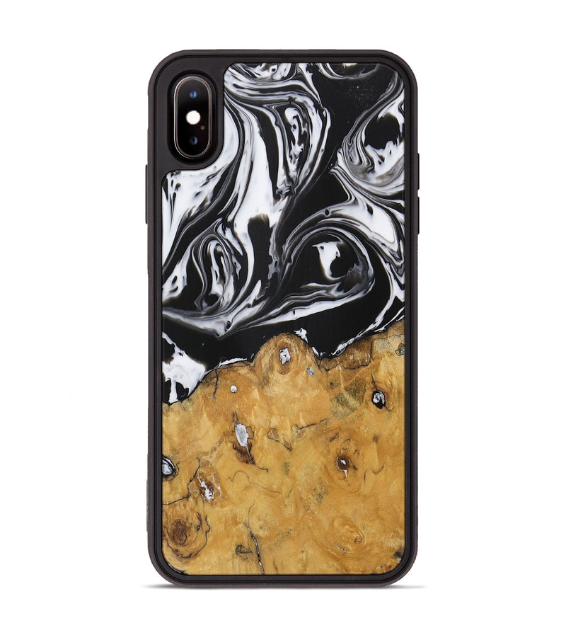 iPhone Xs Max Wood Phone Case - Alis (Black & White, 728603)