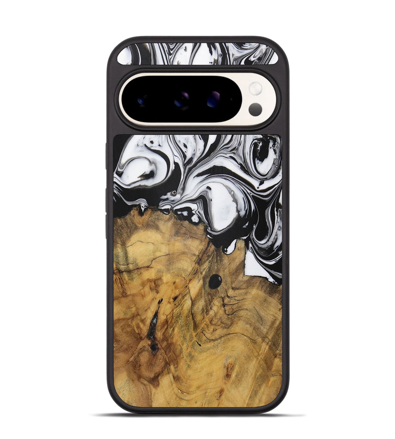 Pixel 9 Pro Wood Phone Case - Avinash (Black & White, 728604)