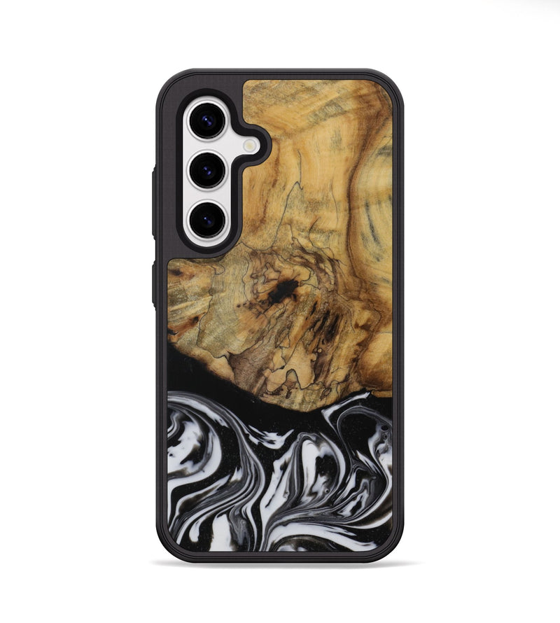 Galaxy S25 Wood Phone Case - Camino (Black & White, 728605)