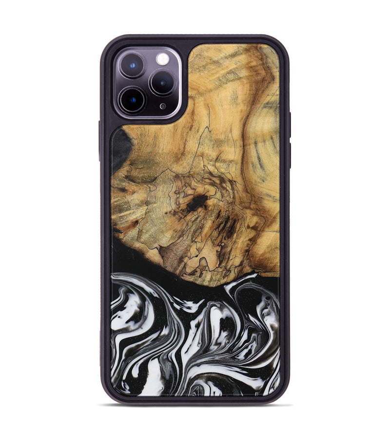 iPhone 11 Pro Max Wood Phone Case - Camino (Black & White, 728605)