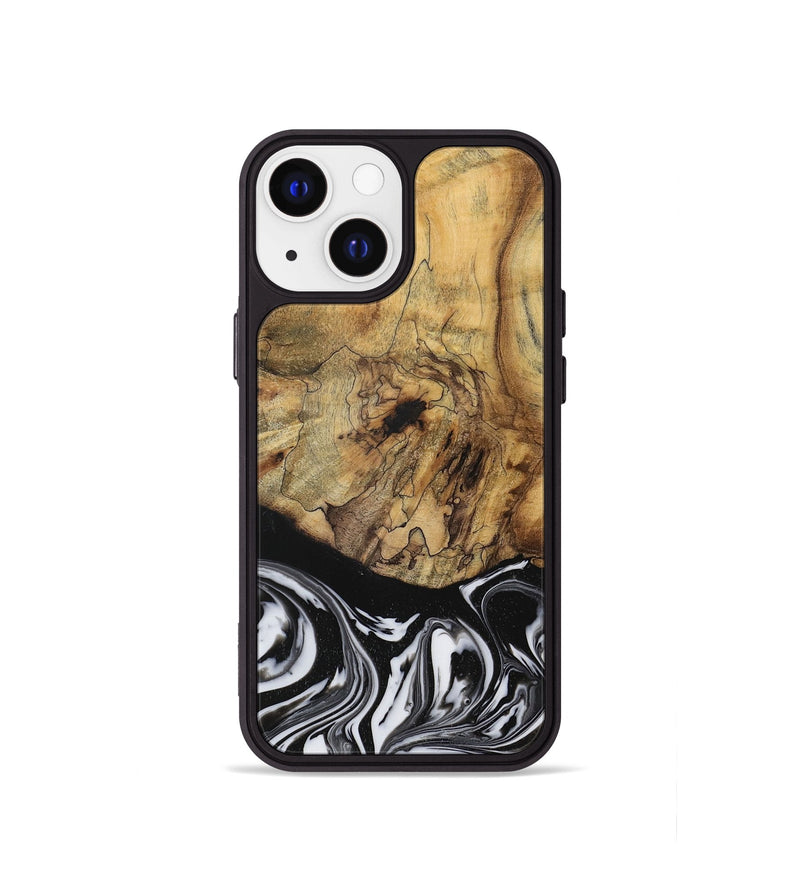 iPhone 13 mini Wood Phone Case - Camino (Black & White, 728605)