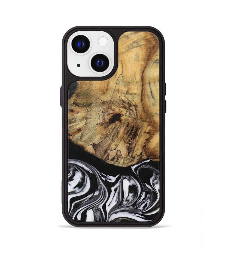 iPhone 13 Wood Phone Case - Camino (Black & White, 728605)