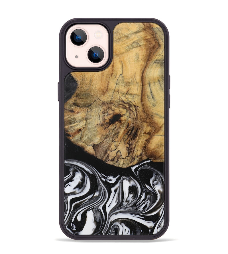 iPhone 14 Plus Wood Phone Case - Camino (Black & White, 728605)