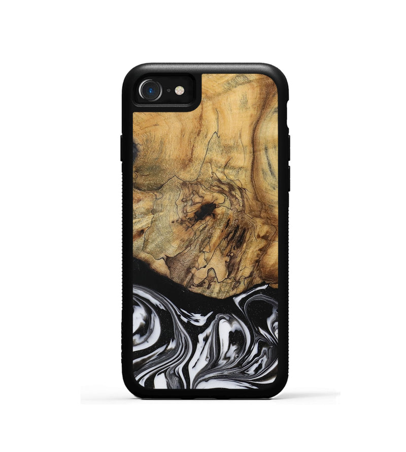 iPhone SE Wood Phone Case - Camino (Black & White, 728605)