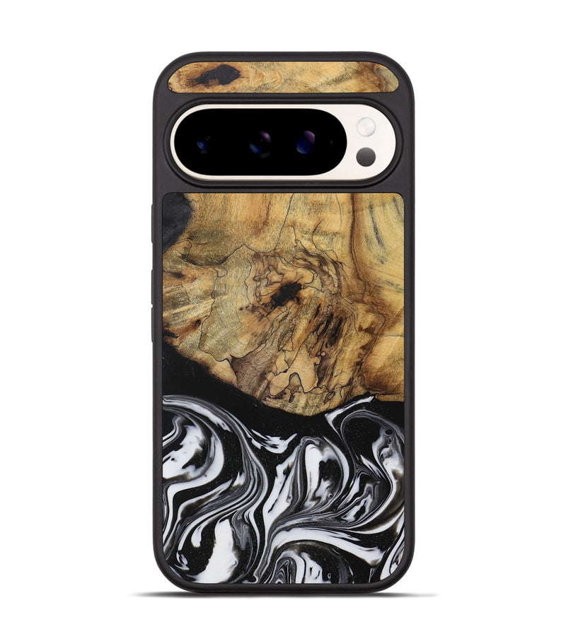 Pixel 9 Wood Phone Case - Camino (Black & White, 728605)