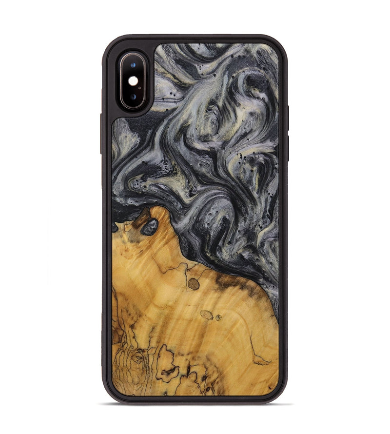 iPhone Xs Max Wood Phone Case - Joyan (Black & White, 728607)