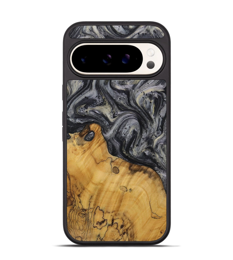 Pixel 9 Pro Wood Phone Case - Joyan (Black & White, 728607)