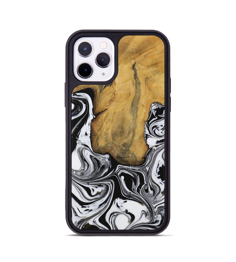 iPhone 11 Pro Wood Phone Case - Kiefer (Black & White, 728609)