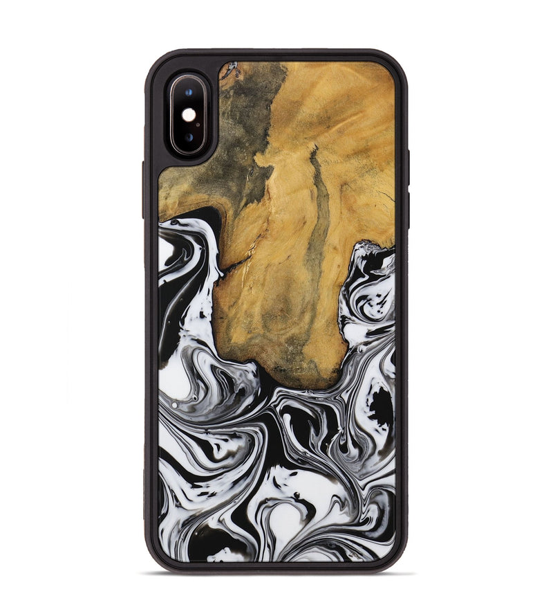 iPhone Xs Max Wood Phone Case - Kiefer (Black & White, 728609)