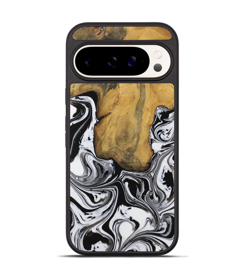 Pixel 9 Pro Wood Phone Case - Kiefer (Black & White, 728609)