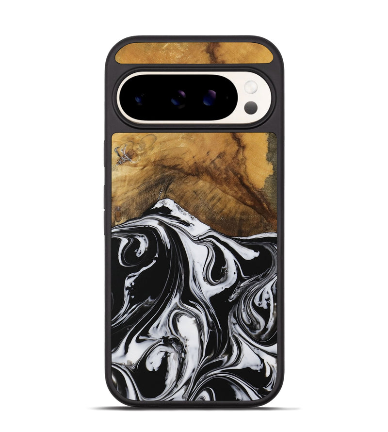 Pixel 9 Wood Phone Case - Venka (Black & White, 728610)