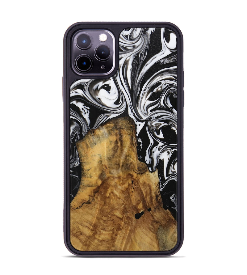 iPhone 11 Pro Max Wood Phone Case - Soyeh (Black & White, 728626)