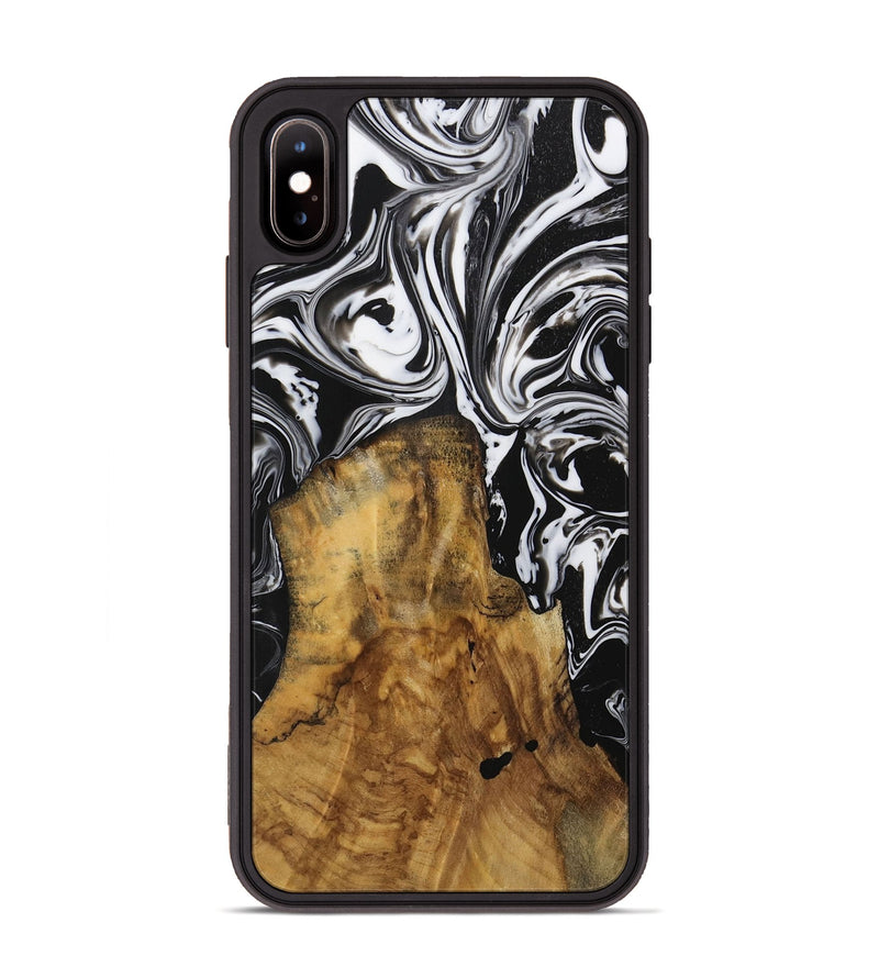 iPhone Xs Max Wood Phone Case - Soyeh (Black & White, 728626)