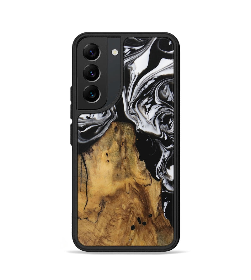 Galaxy S22 Wood Phone Case - Inquire (Black & White, 728629)