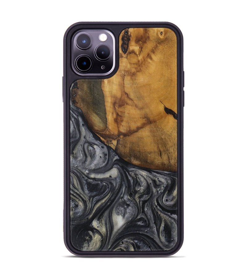 iPhone 11 Pro Max Wood Phone Case - Lisle (Black & White, 728646)