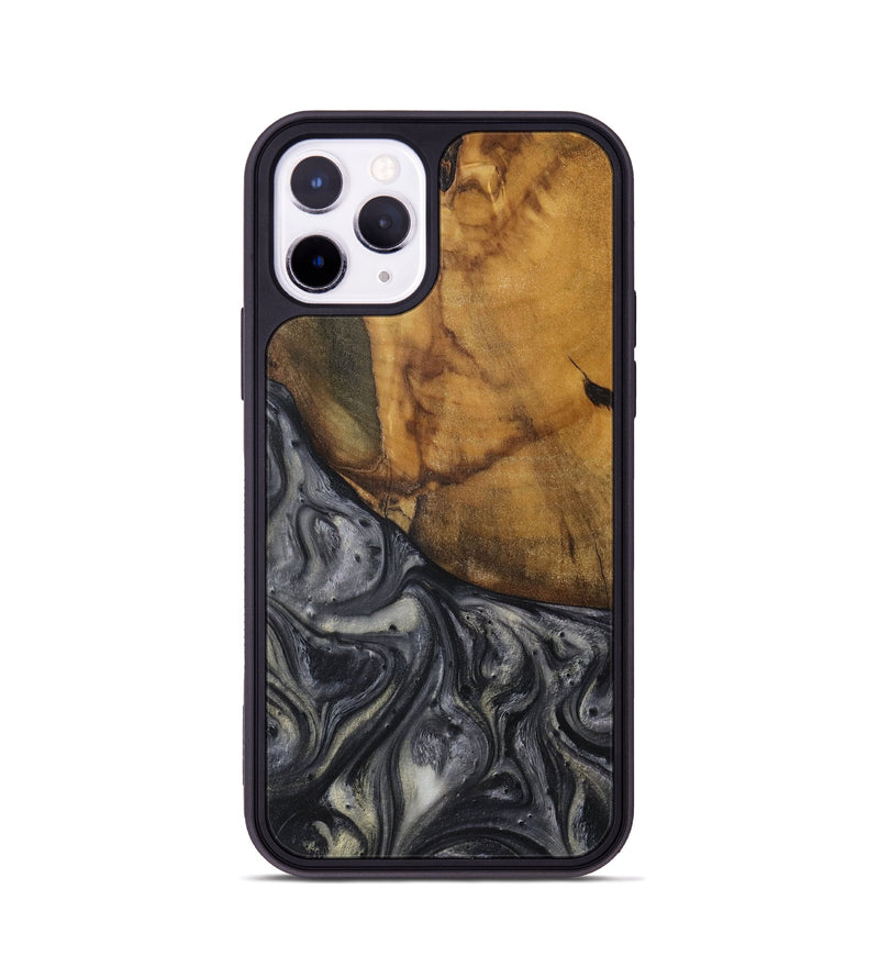 iPhone 11 Pro Wood Phone Case - Lisle (Black & White, 728646)