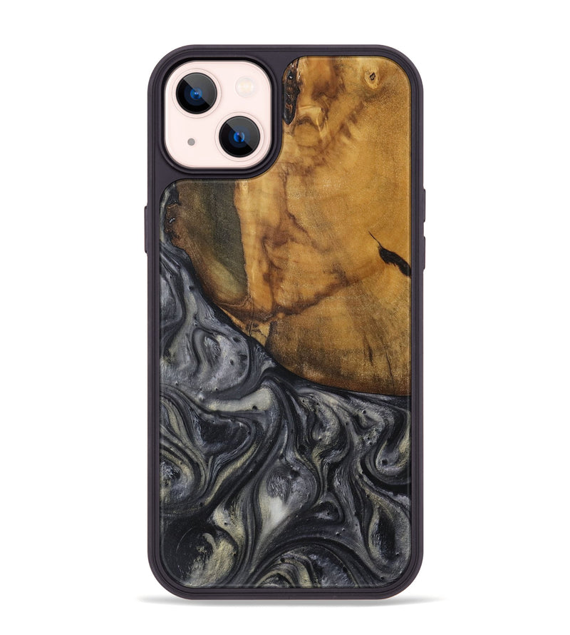 iPhone 14 Plus Wood Phone Case - Lisle (Black & White, 728646)