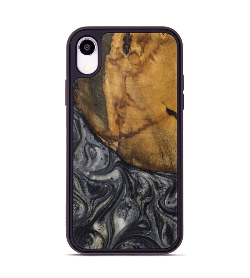 iPhone Xr Wood Phone Case - Lisle (Black & White, 728646)