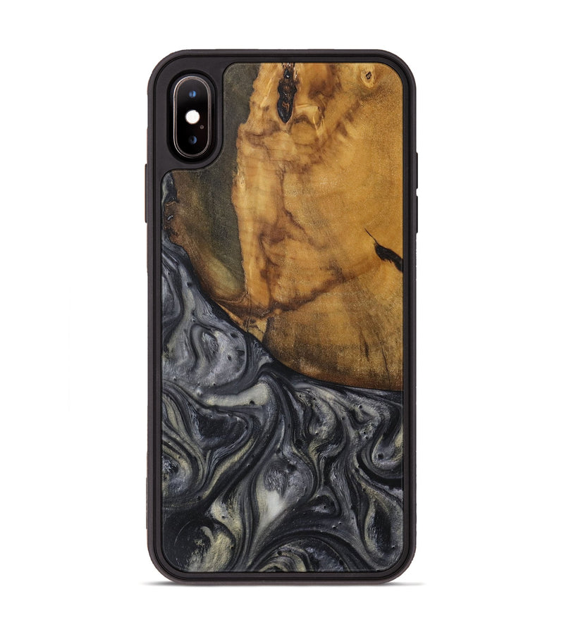 iPhone Xs Max Wood Phone Case - Lisle (Black & White, 728646)