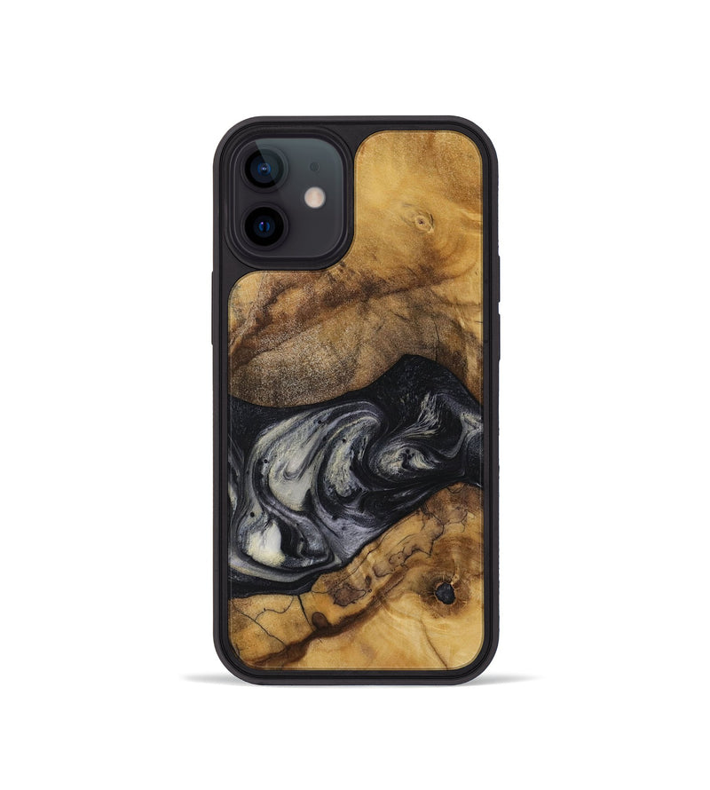 iPhone 12 mini Wood Phone Case - Jojo (Black & White, 728647)