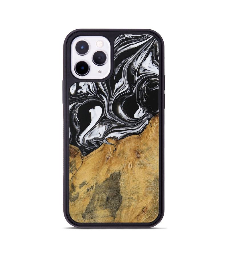 iPhone 11 Pro Wood Phone Case - Darrol (Black & White, 728648)