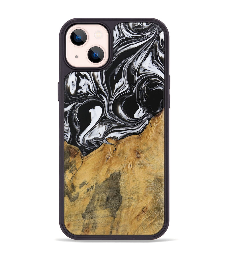 iPhone 14 Plus Wood Phone Case - Darrol (Black & White, 728648)