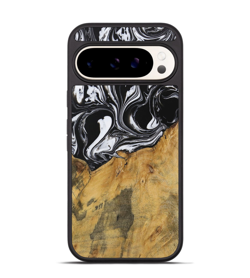 Pixel 9 Wood Phone Case - Darrol (Black & White, 728648)