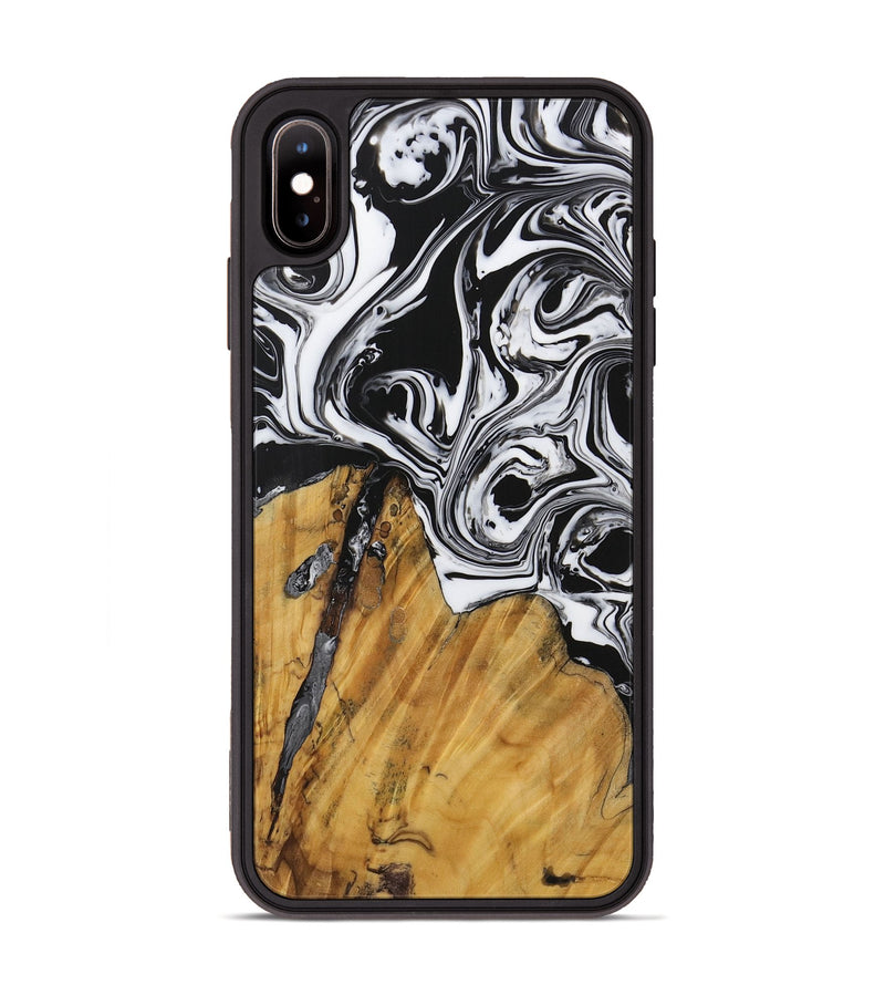 iPhone Xs Max Wood Phone Case - Celinka (Black & White, 728650)