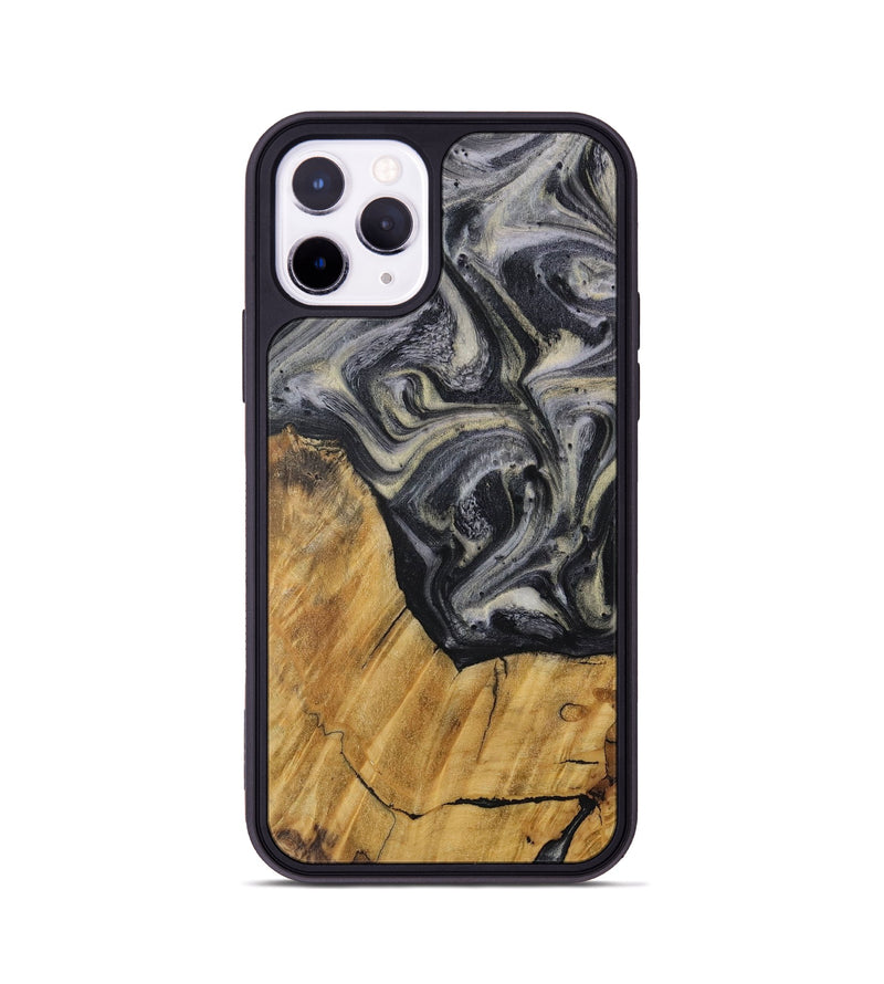 iPhone 11 Pro Wood Phone Case - Rebecca (Black & White, 728657)