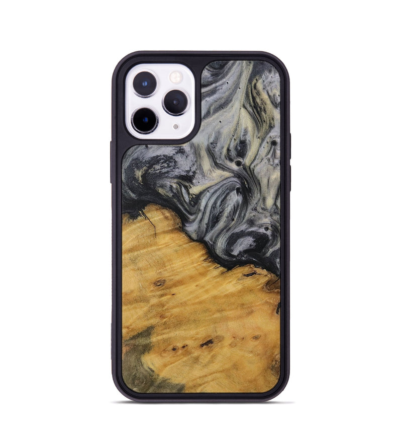 iPhone 11 Pro Wood Phone Case - Concha (Black & White, 728663)