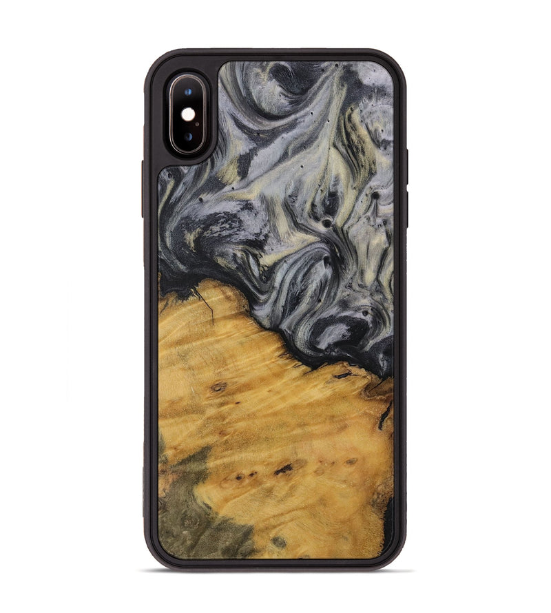 iPhone Xs Max Wood Phone Case - Concha (Black & White, 728663)