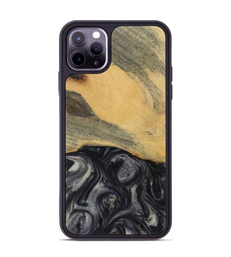 iPhone 11 Pro Max Wood Phone Case - Milo (Black & White, 728670)