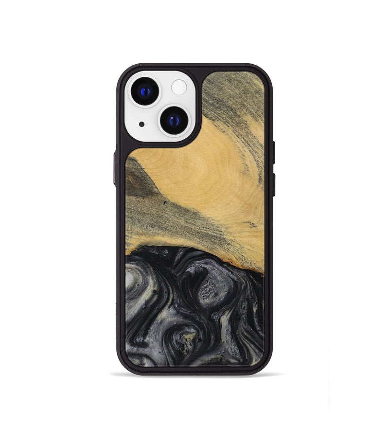 iPhone 13 mini Wood Phone Case - Milo (Black & White, 728670)