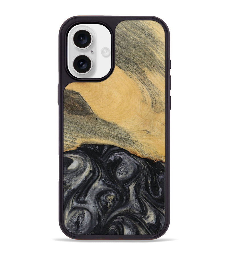 iPhone 16 Plus Wood Phone Case - Milo (Black & White, 728670)