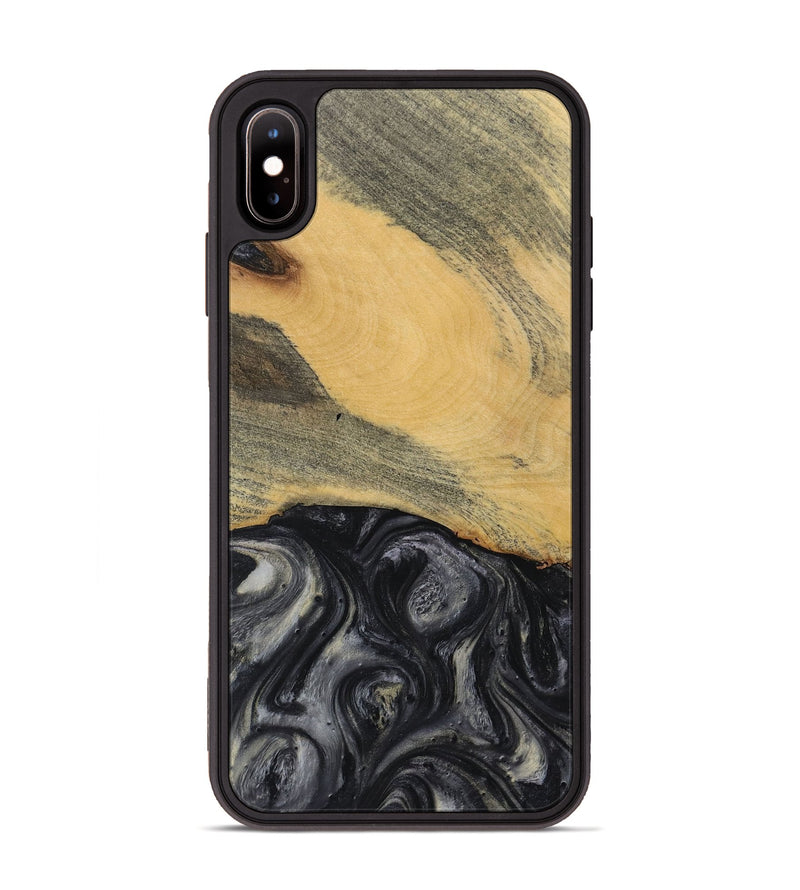 iPhone Xs Max Wood Phone Case - Milo (Black & White, 728670)