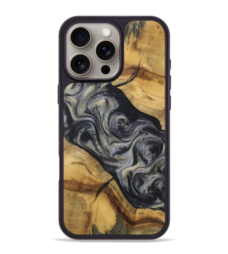 iPhone 16 Pro Max Wood Phone Case - Norton (Black & White, 728680)