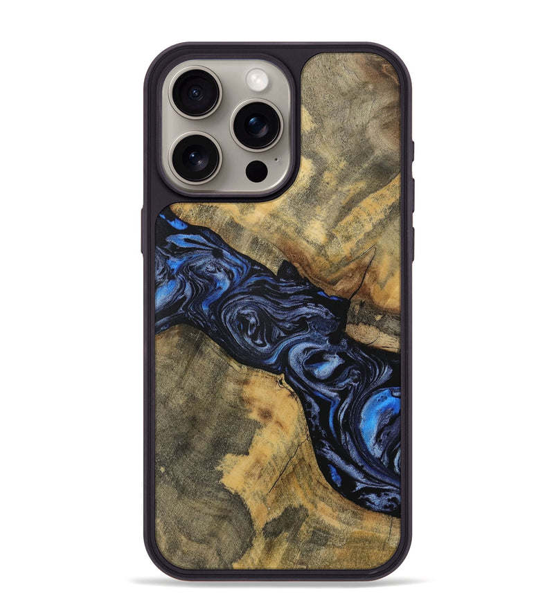 iPhone 15 Pro Max Wood Phone Case - Enver (Blue, 728693)