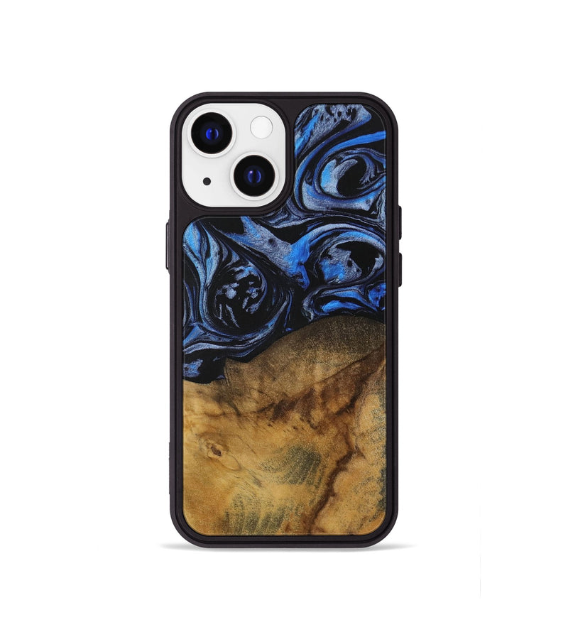 iPhone 13 mini Wood Phone Case - Fati (Blue, 728694)