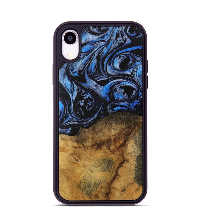 iPhone Xr Wood Phone Case - Fati (Blue, 728694)