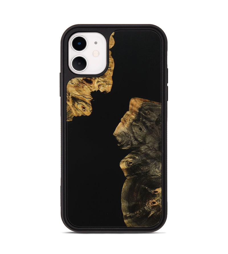 iPhone 11 Wood Phone Case - Juli (Pure Black, 728696)