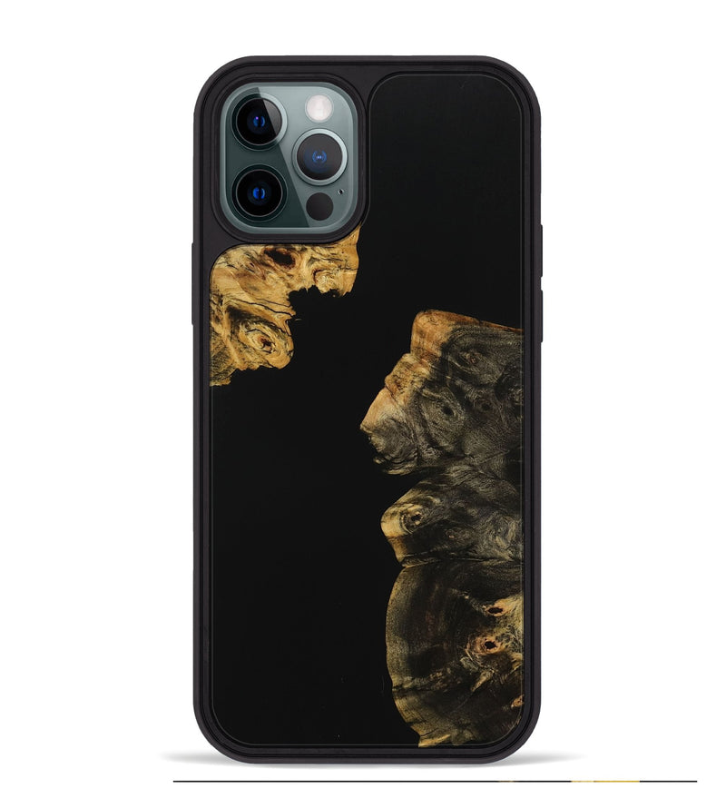 iPhone 12 Pro Max Wood Phone Case - Juli (Pure Black, 728696)