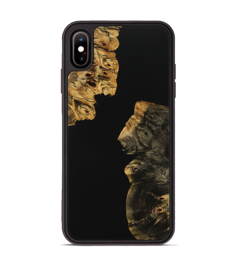 iPhone Xs Max Wood Phone Case - Juli (Pure Black, 728696)