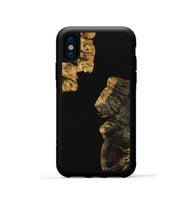 iPhone Xs Wood Phone Case - Juli (Pure Black, 728696)